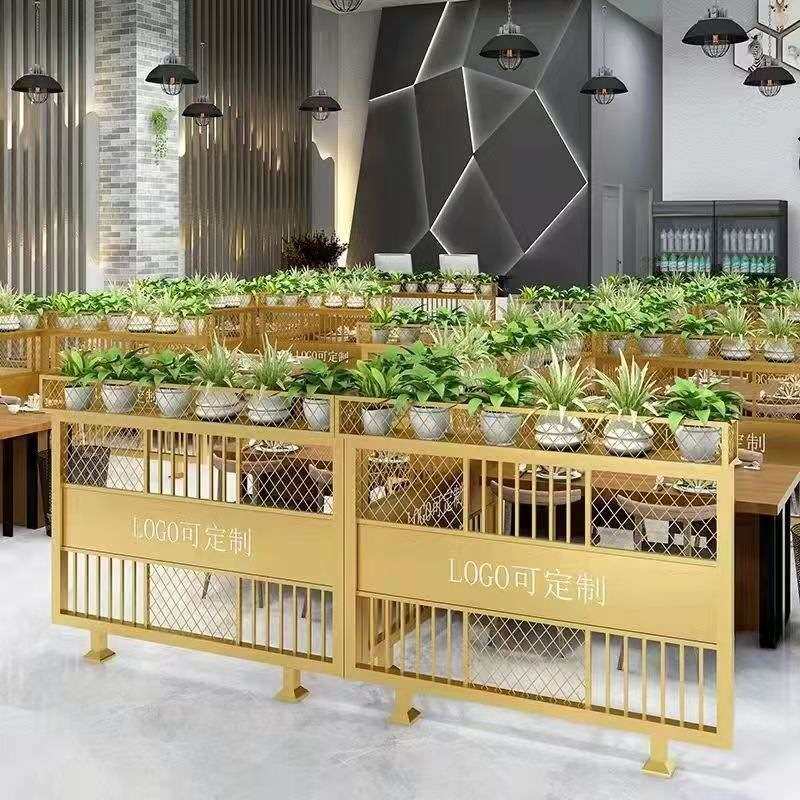 北欧餐厅花架办公室餐饮店火锅隔断过道围栏铁艺车间酒店屏风栅栏
