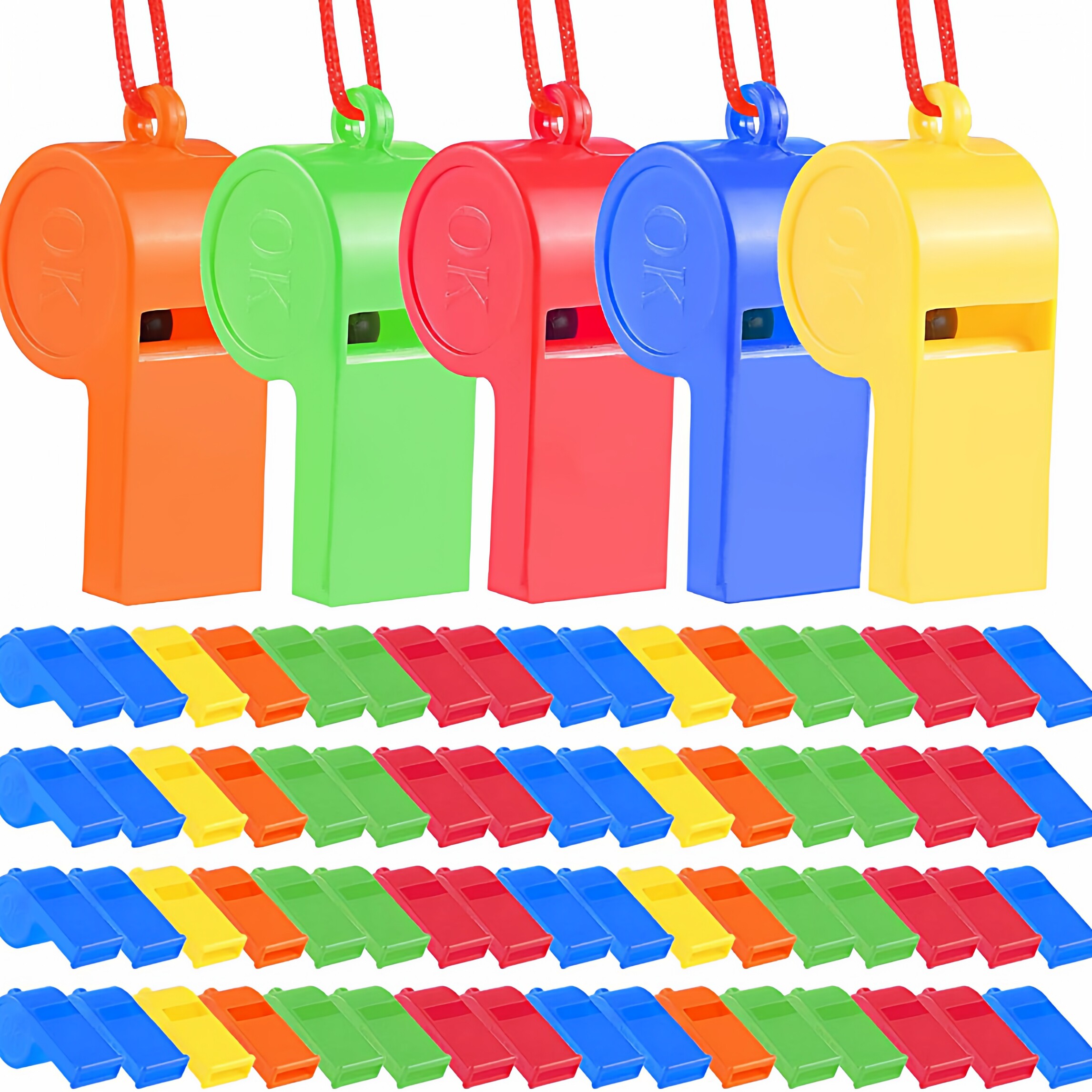 彩色口哨体育球迷球赛助威塑料散装口哨跨境摆地摊儿童奖励小玩具