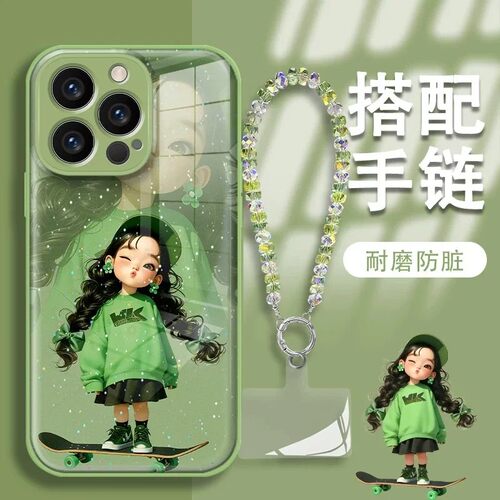 女神高级小众梅子色全包防摔