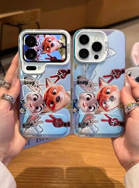 尼克朱迪比耶手机壳oppoa6情侣a5一对适用a2m动物城a3活力版卡通a1pro新款a97男女a96镭a58x.a57.a56a55sa11