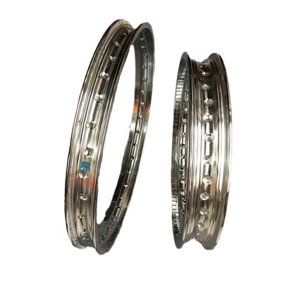 越野摩托车配件轮圈前轮1.4/1.6-21后轮1.8/2.15-18钢圈通用改装