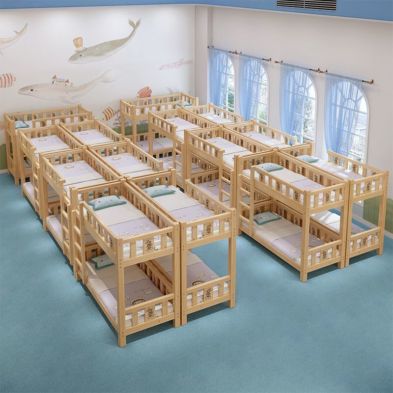 幼儿园实木床托管班小学生午睡床小饭桌午托床儿童上下铺双层床