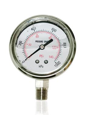供全不锈钢压力表耐震充油压力表径向立装YNBF601000kPa1/4NPT