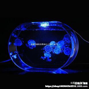 创业摆地摊专用缸养水母全套智能循环水母缸摆摊养殖缸网红灯樱桃