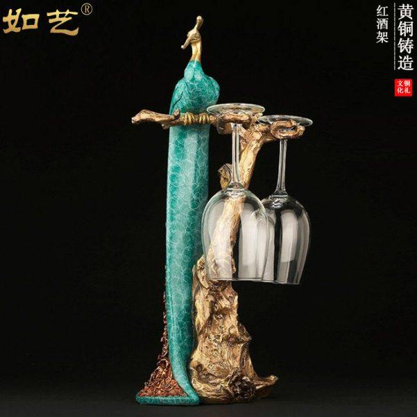 铜孔雀红酒杯架高脚杯架子创意吊杯架倒挂家居工艺品摆件铜装饰,家居饰品,装饰摆件,淘宝优惠券,粉丝福利购,淘宝优惠卷
