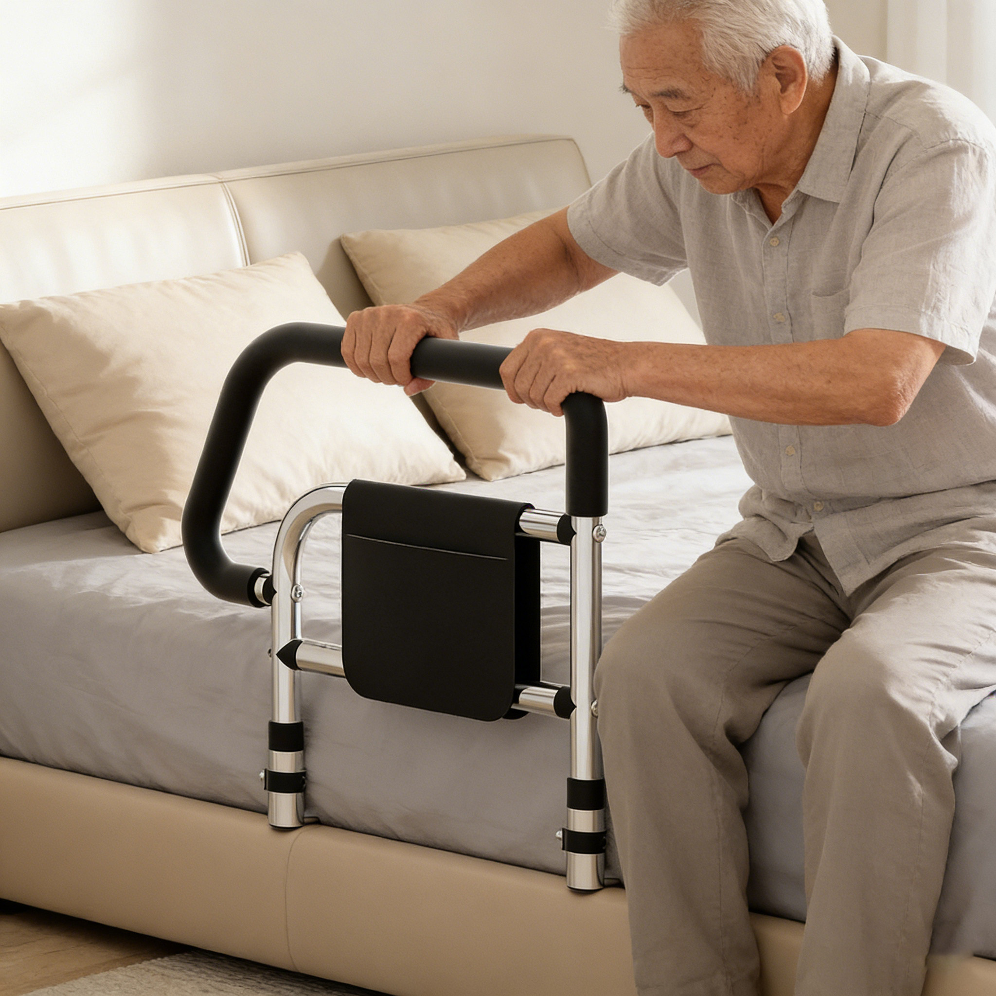 床边扶手神器老人起身器助力栏杆防摔床护栏起床辅助器老年人家用
