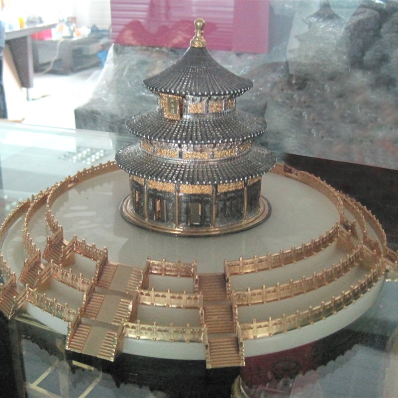 金属工艺礼品g锌合金铜铅锡合金浇铸北京天坛城市旅游标志建筑模