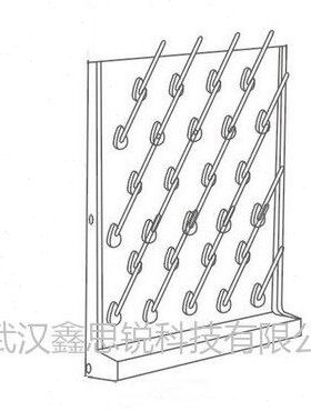 实验室塑料滴水架 灰色 27杆 55*40*12cm 单面可调滴水架试剂架