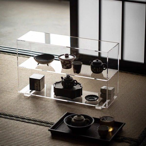 玖楼亚克力茶具收纳架置物架家用透明茶具茶杯茶壶展示架带背板,收纳整理,书桌收纳置物架,淘宝优惠券,粉丝福利购,淘宝优惠卷