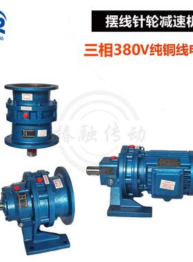 摆线针轮卧式BWD1立式减速机XWD2变速带直连电动机配国标铜芯电机