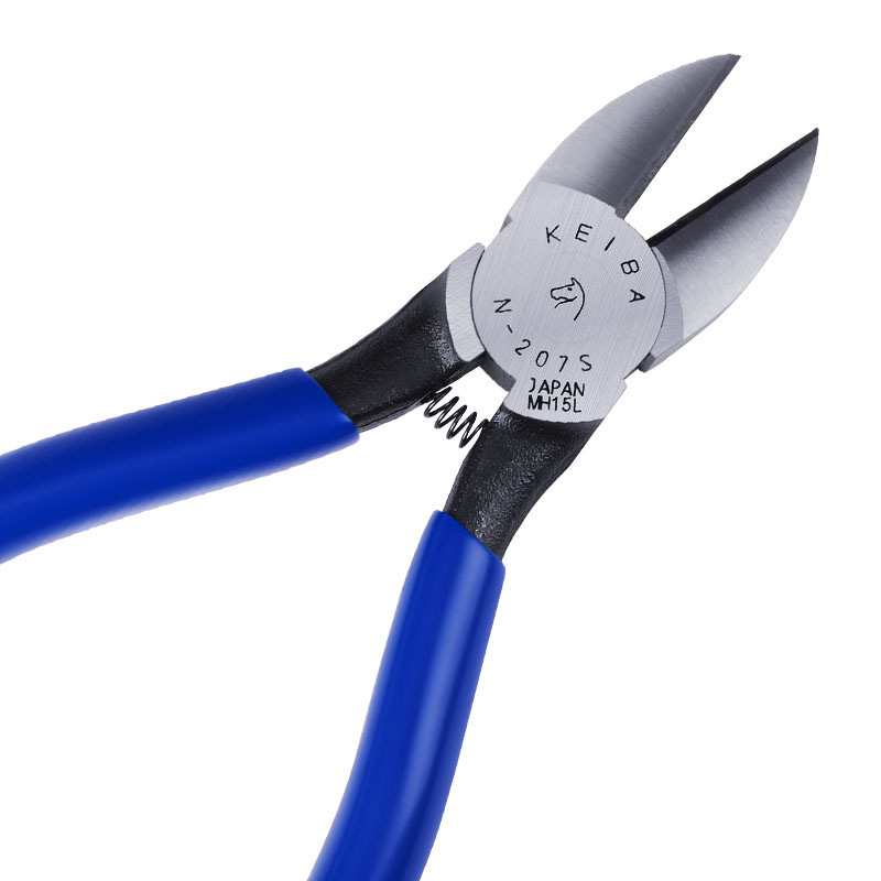 日本进口KEIBA马牌N-207S马牌斜口钳加长型电工斜嘴钳剪斜口