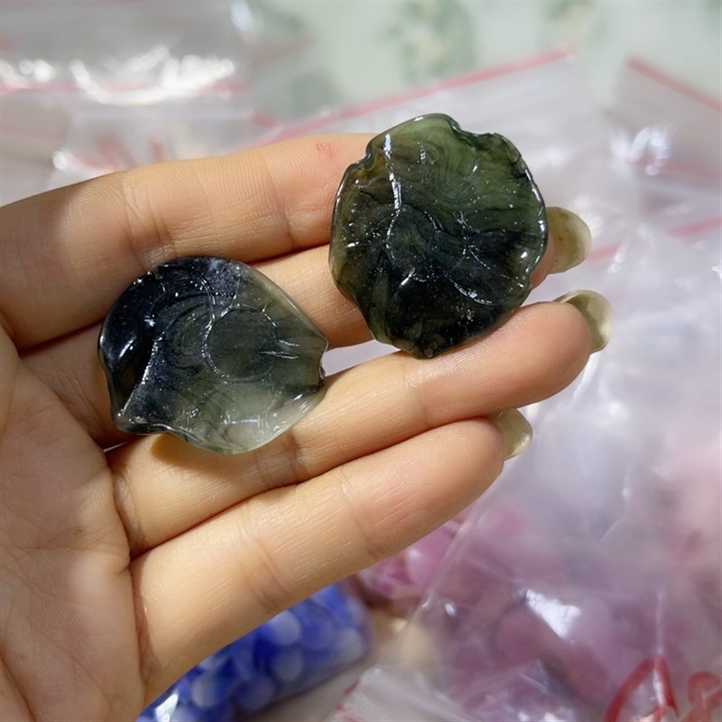 老料器花瓣发簪材料老料荷叶荷花J叶子10片YZ-24