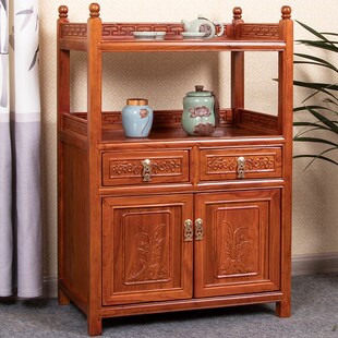 茶水柜实木餐边柜家用客厅小茶柜储D物柜置物架酒店茶叶柜碗柜酒