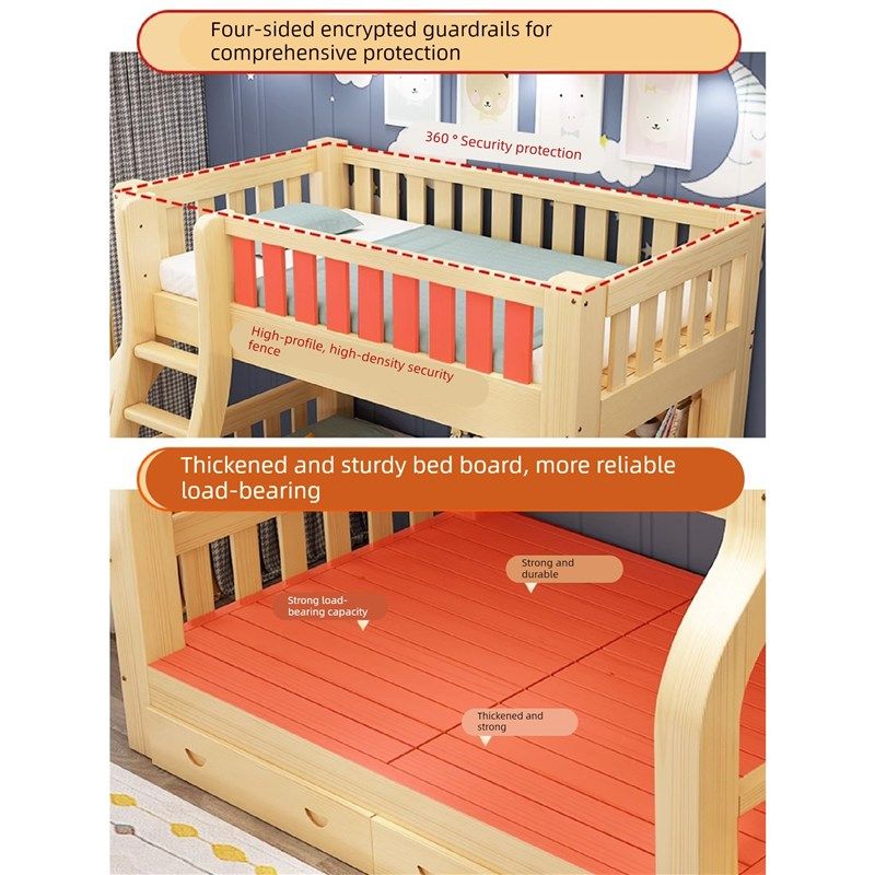 松堡王国上下床双层床多功能全实木高低床儿童床上下铺子母床大人,住宅家具,高低/子母床,淘宝优惠券,粉丝福利购,淘宝优惠卷