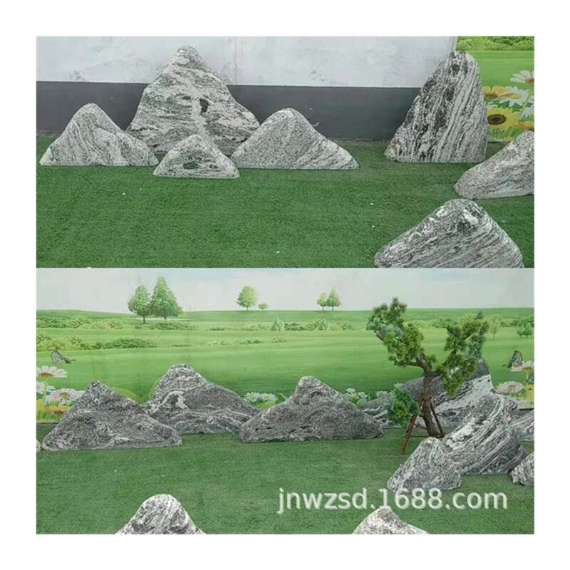 园林景观假山石片生产商场装饰片石价格室内雪浪石切片图样