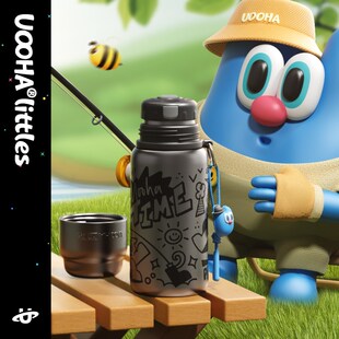 uooha涂鸦保温杯男大容量儿童水杯女生高颜值保冷杯子上学礼物