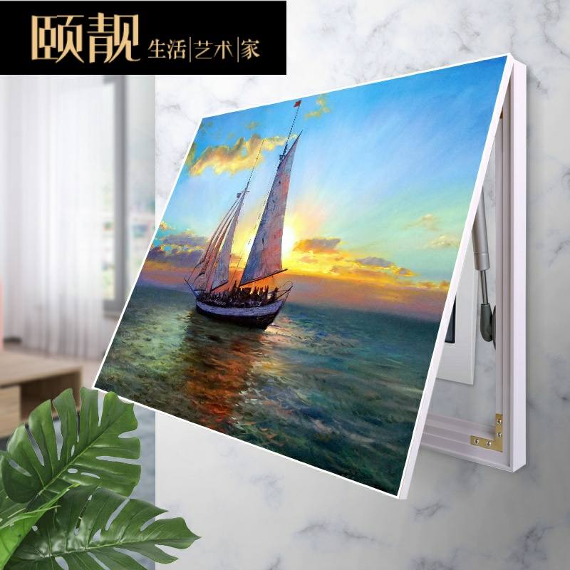 电表箱装饰画推拉客厅电闸箱挂画开关盒弱电箱水晶壁画遮挡免打孔