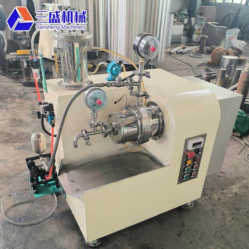 水性油性色浆卧式砂磨机油漆颜料纳米研磨机卧式实验室砂磨机