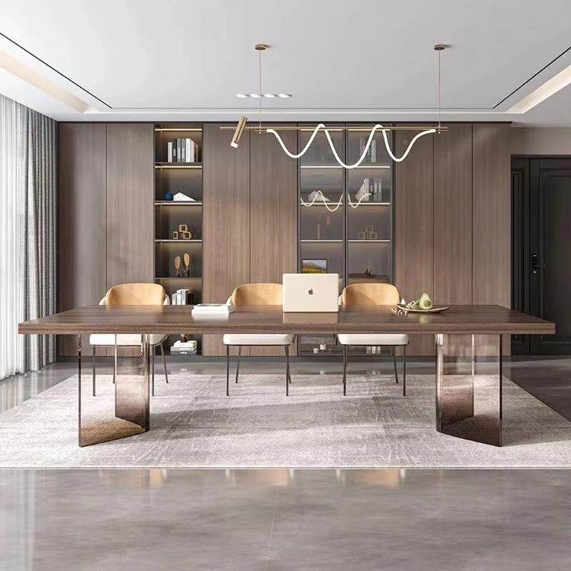 岩板桌家用现代餐简约轻ZPI奢吃饭极桌子长方形意餐式简厅餐桌椅