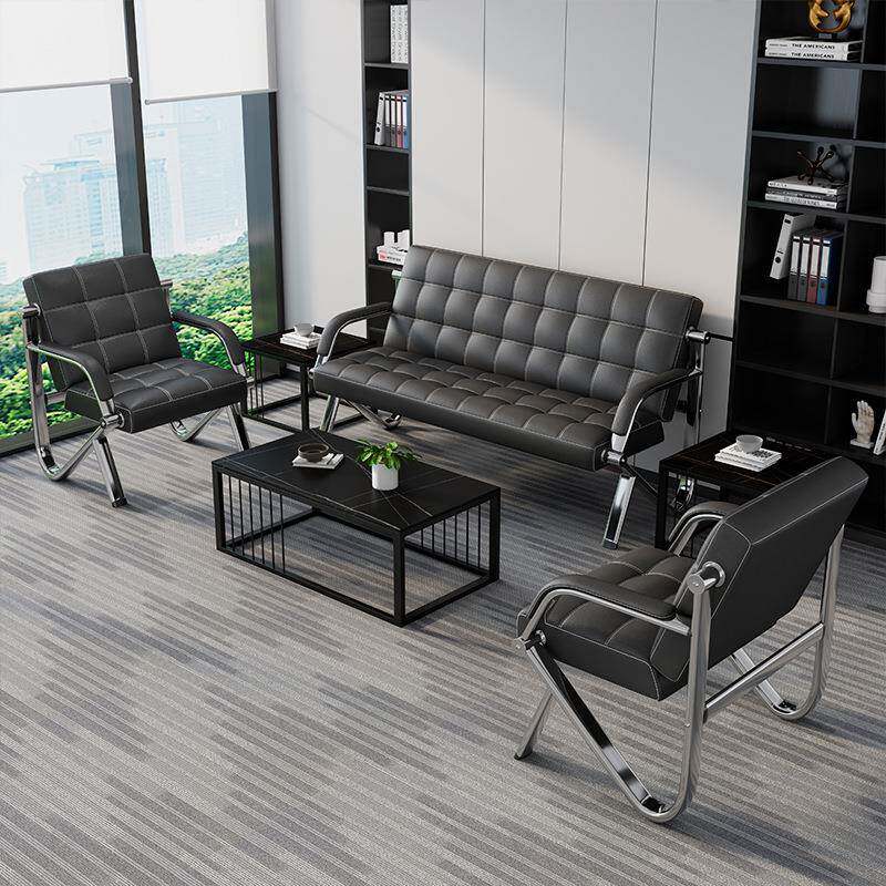 商务23沙办公现沙发接待型出租房茶几组合铁艺商务沙发简约代小发