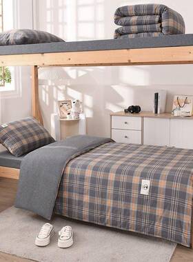 全学生宿舍床床上用品全套单人床三件套纯棉被棉单被套25952子六