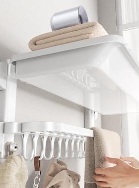 吸盘浴室D816Q-YM折浴巾免架卫生挂间毛巾架叠打孔置物架毛巾挂杆