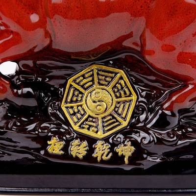 陶瓷工艺品创意摆件扭转乾坤牛气冲天招财家居办公室摆件饰品风水