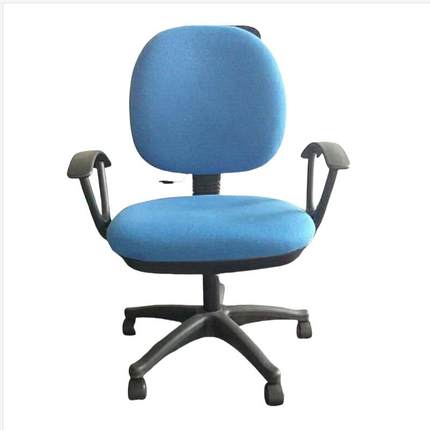 简电约蓝色A169办公脑椅坐不累久麻绒升降椅转椅职员椅学生学习椅
