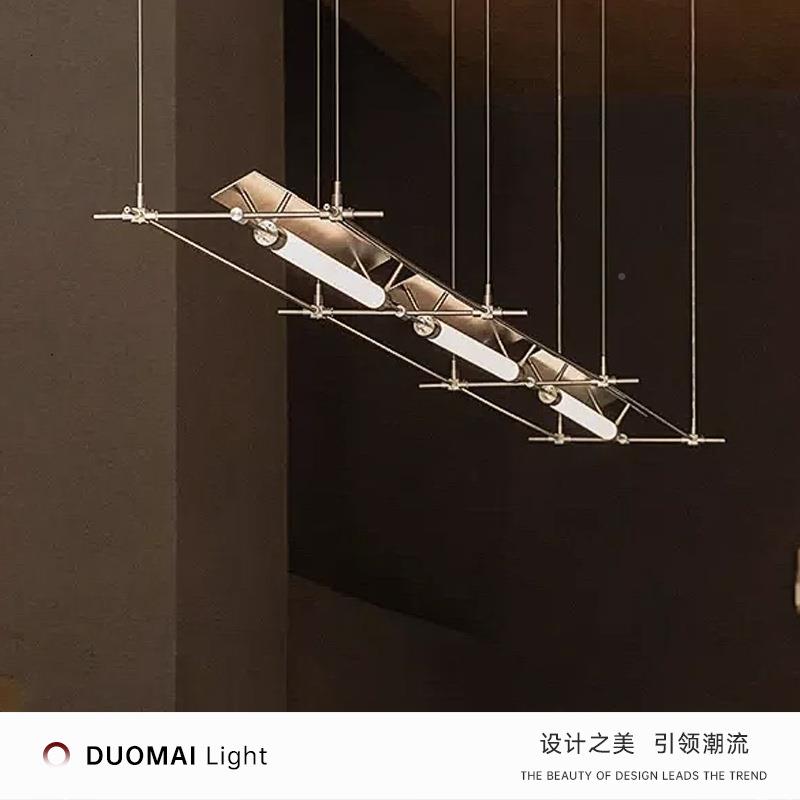 马扎灯蔡烈超设计522师餐厅吧台灯极创意吊感餐桌字一意式简灯具
