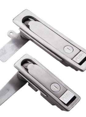 04制不锈钢MS13配电箱机锁方形MS712开3关柜锁动力控柜门MS712平