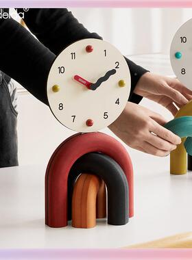 «»件客厅桌面摆家居饰品钟电视Fh(h(&aq柜关创意简约座酒玄柜装饰