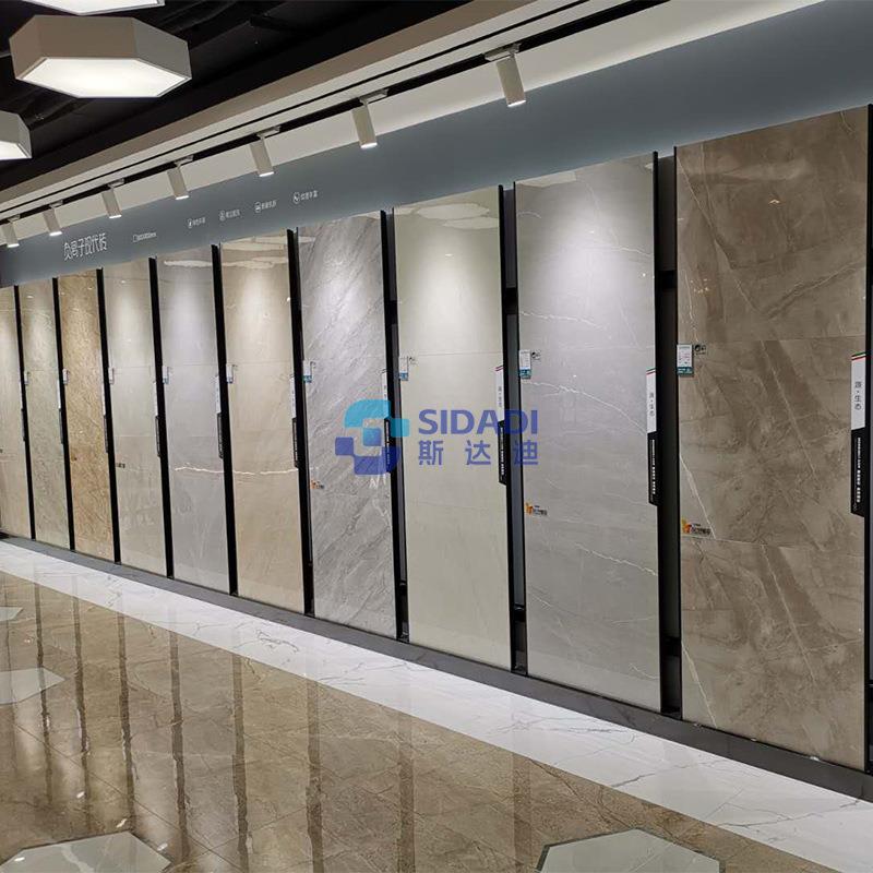 可节瓷砖展示183调架包边冲孔管地板展展架石材示柜货柜砖工业风