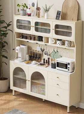 43534岩板酒餐边柜水柜一体靠墙简约大容量客厅茶高柜厨房储物柜