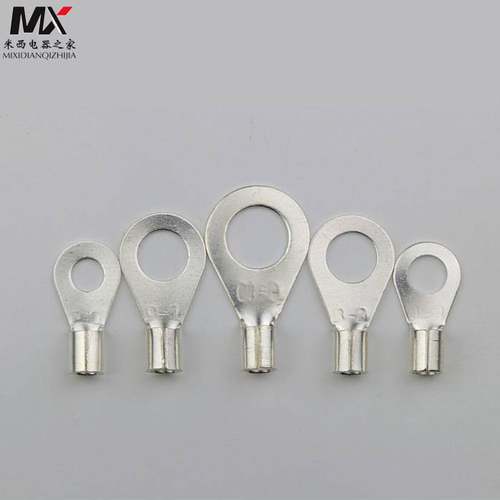 OT6-6圆形裸端头 冷压端头 接线端子 铜鼻子 6平方 1000一包