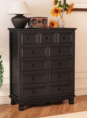 黑色柜美简式卧室实斗木约现代RWS抽屉式储物斗柜欧式五橱客厅收