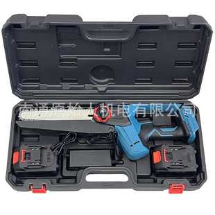 8寸无刷充电式 单手锯手持伐木锯 锂电电锯家用高速锯电链锯便携式