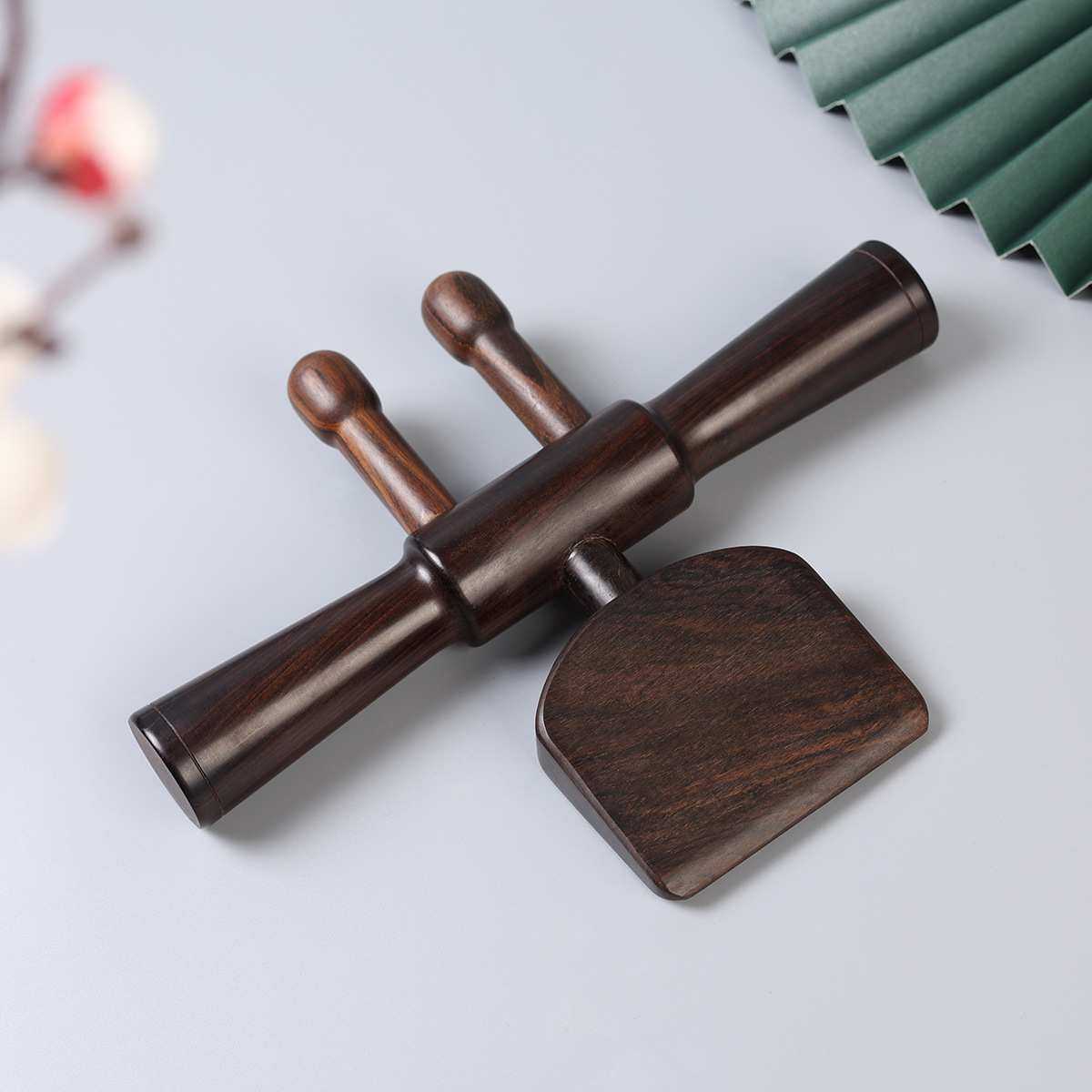 紫光檀3代升阳铲开背刮痧板后背按摩推拿工具点穴借力器脊椎开肩