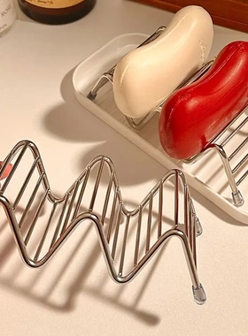 不锈钢香皂盒新款ins肥皂盒肥皂收纳沥水创意家用置物架YK