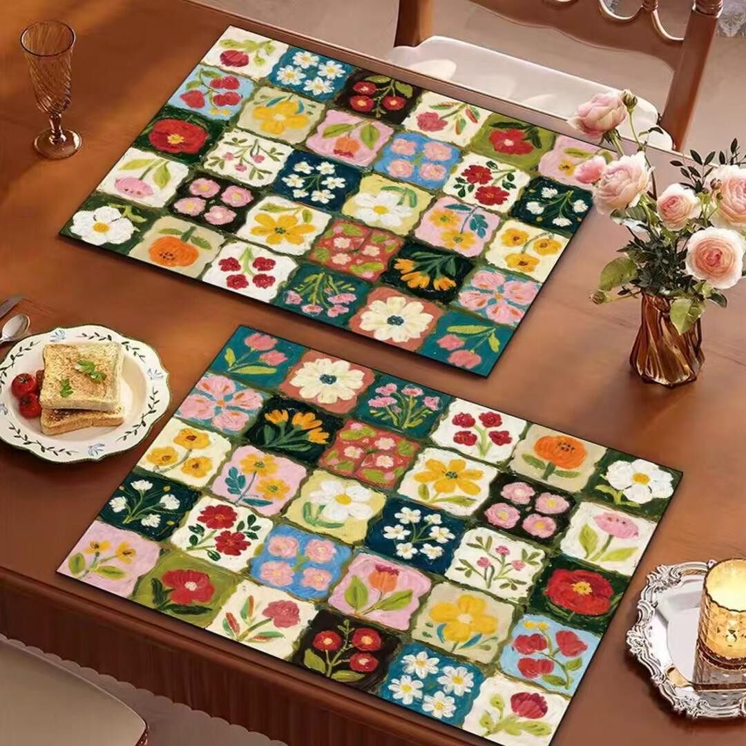 【拍一发二】新款硅藻泥沥水垫新卡通苹果桌垫隔热垫装饰YK