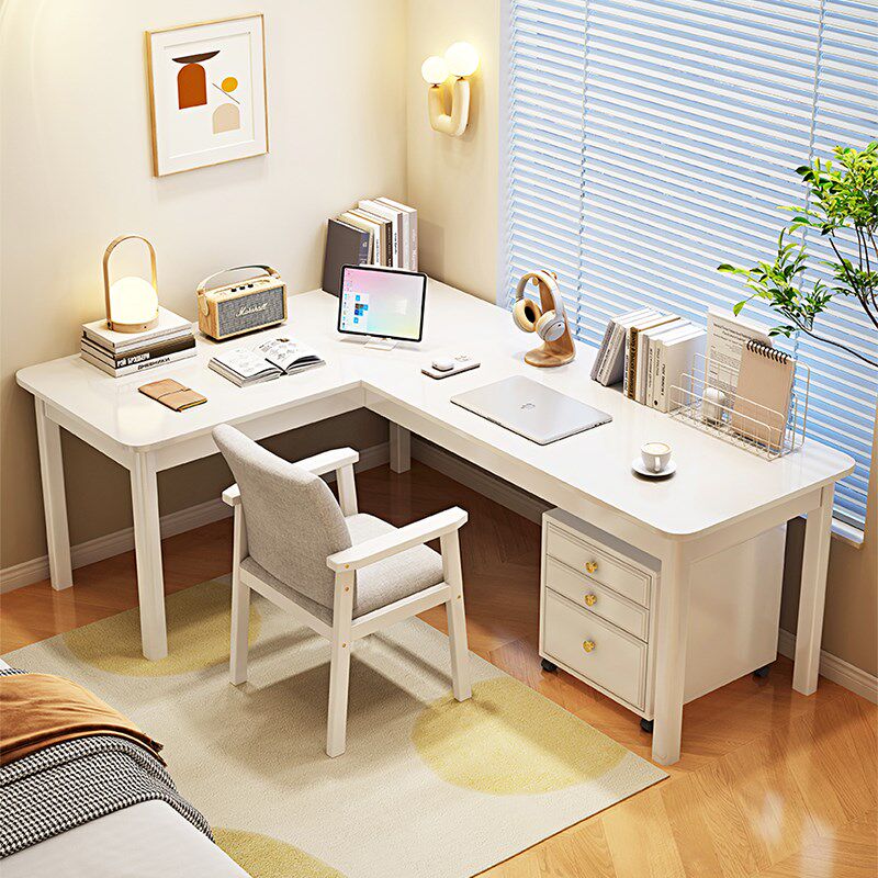 实木拐角书桌卧室L型电脑桌转角办公桌家用书房墙角学.生写字桌子