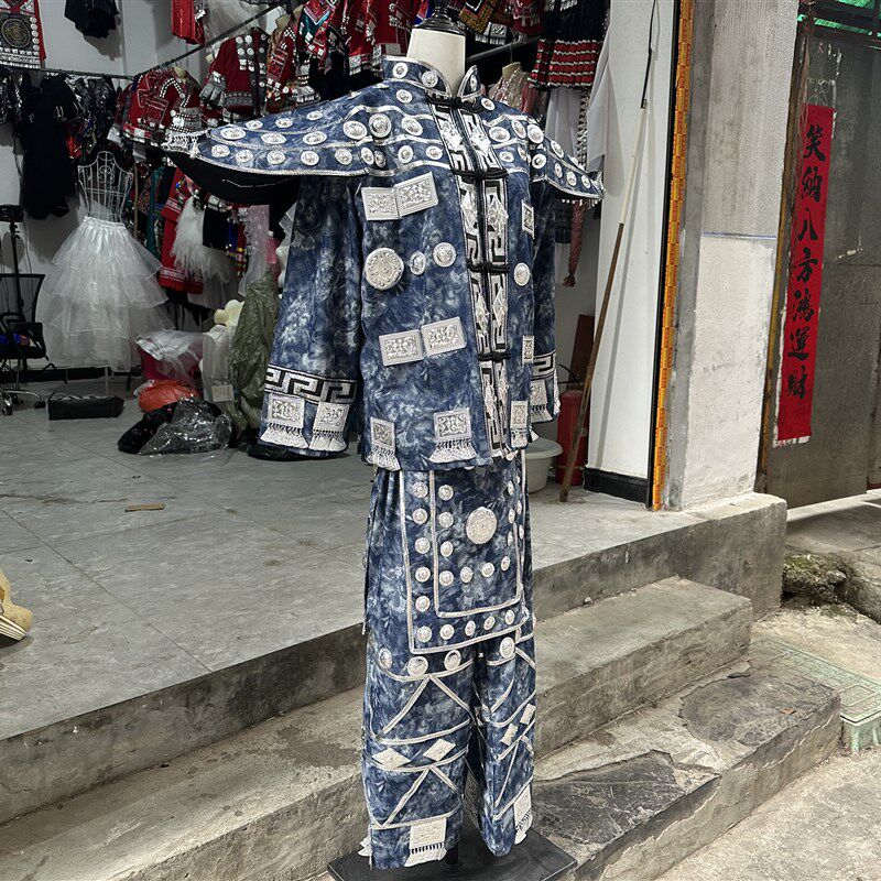 龙葵民族新款摄影服男苗族服饰少数民族服装旅拍摄影演出男生套装