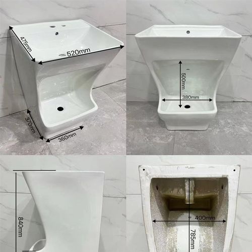 家用立柱式洗脸盆俩用拖把池阳台落地洗手盆拖把池洗手台一体陶瓷