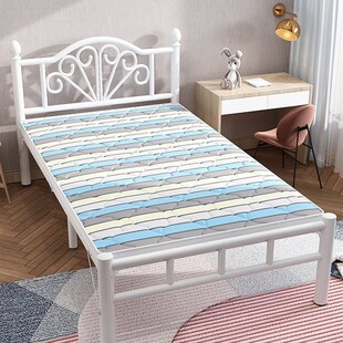 单人折叠床家用1.2米q午休简易床加固便携铁艺床办公室硬板钢丝床