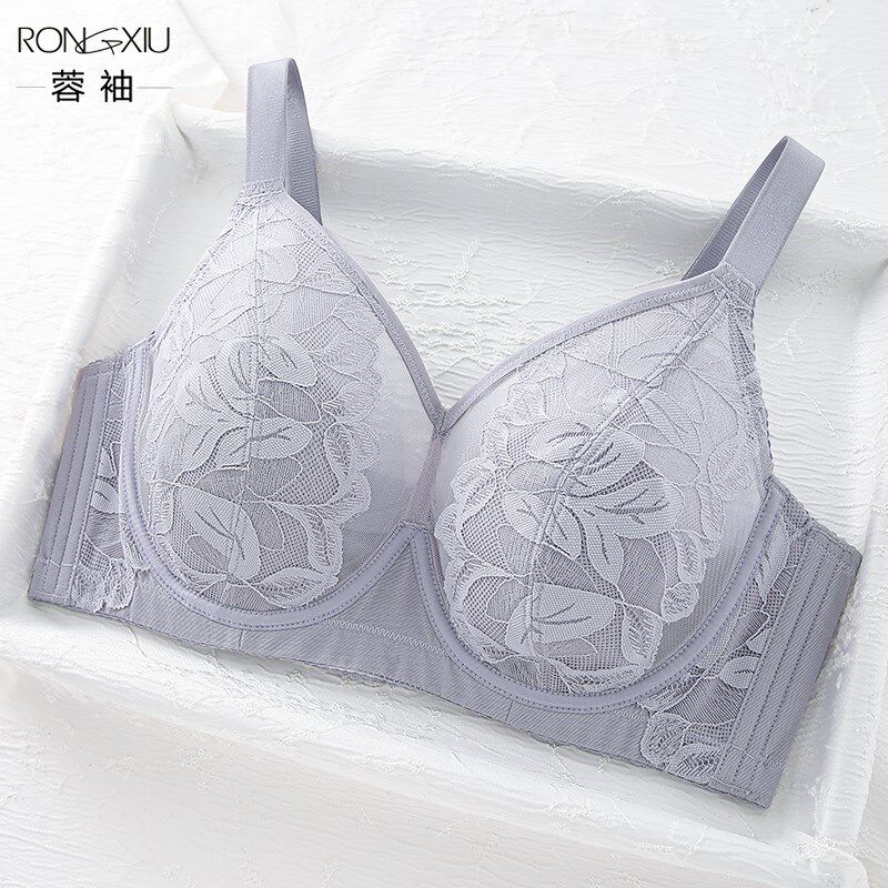 大胸薄款内衣g女全罩杯收副乳有钢圈防下垂大码夏季超薄显胸小文