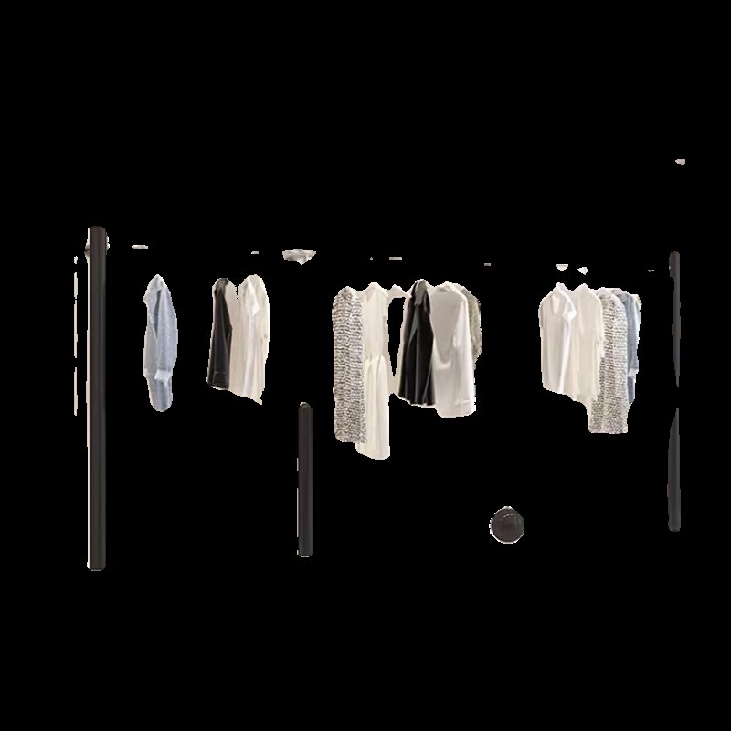 不锈钢拉丝墙上壁挂服装展示架服装店网红陈列架上墙架可定制