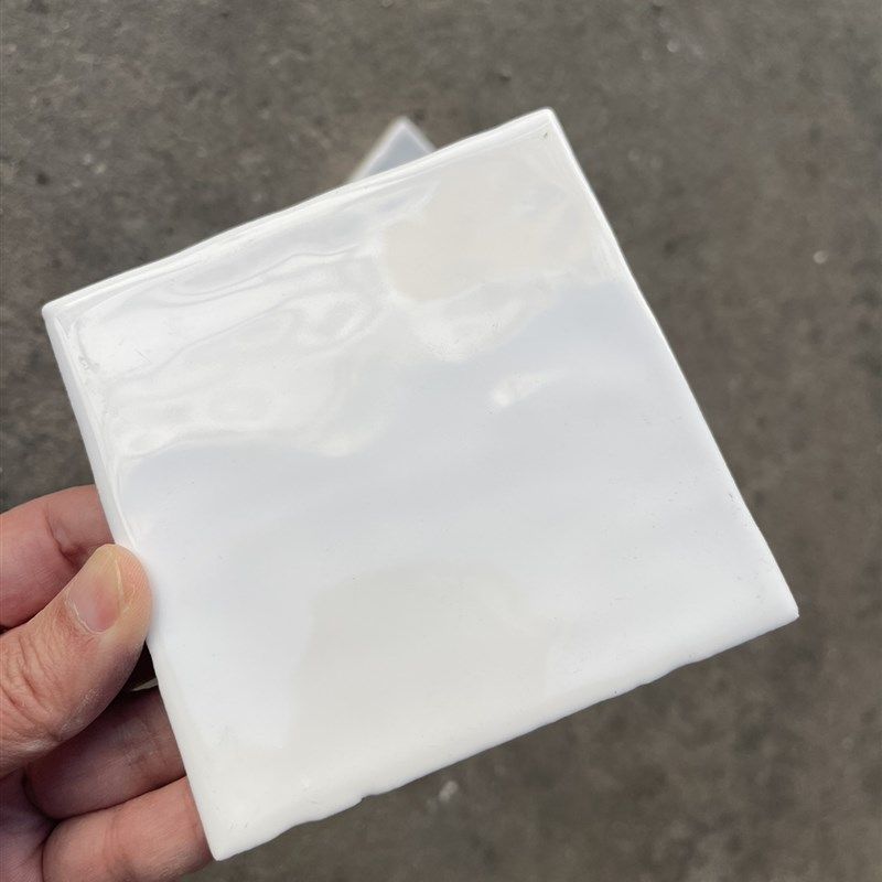 100X100机制手工砖波浪边模具面亮光釉面砖柔光白色墙砖瓷砖厨卫