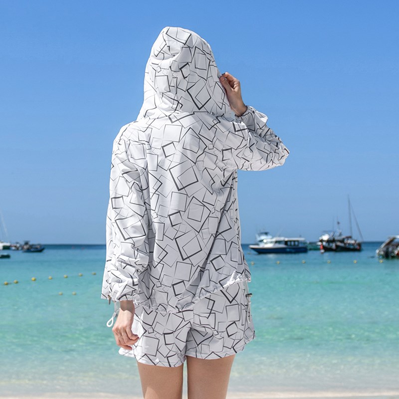 长袖大码泳衣女遮肚显瘦保守运动型分体三件套学生保守温泉游泳装