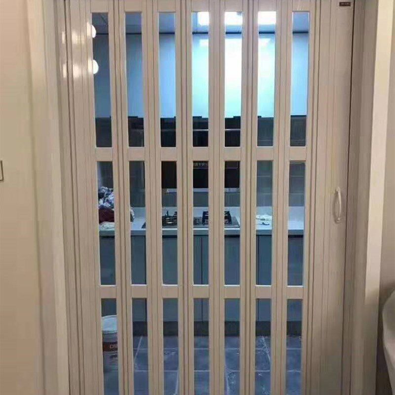 PCV折叠门洗车房卫生间u房间厨房阳台工厂隔断简易安装方便门