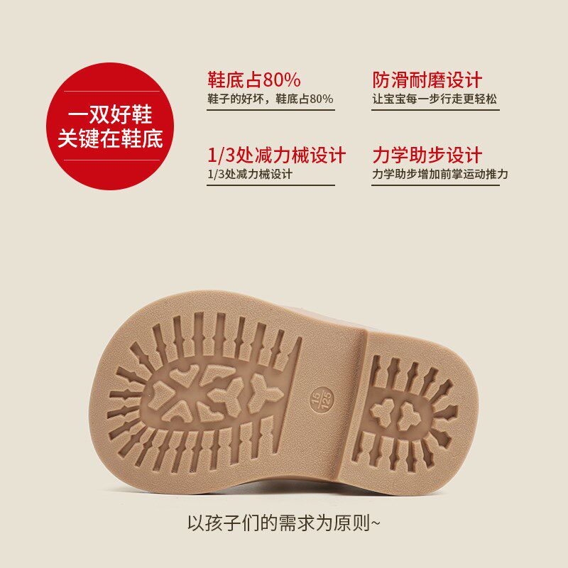 秋季新款学步鞋儿童鞋子软底马丁靴女宝宝婴儿鞋防滑单鞋小童皮靴
