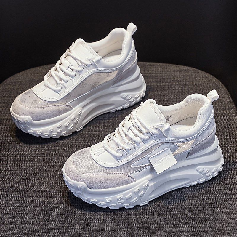 透气网面老爹鞋女2025新款夏季薄款百搭爆款超火内增高厚底小白鞋,女鞋,老爹鞋,淘宝优惠券,粉丝福利购,淘宝优惠卷